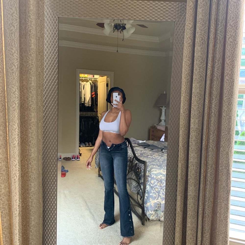 Black flare jeans